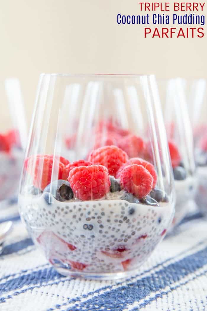 Triple Berry Coconut Chia Pudding Parfaits Recipe