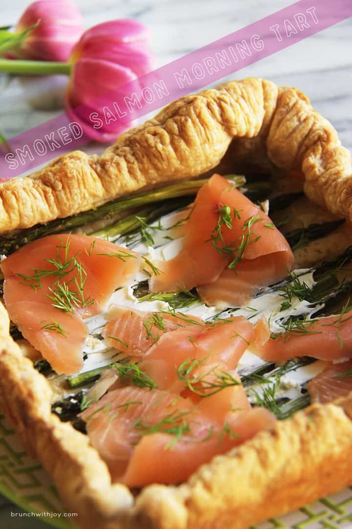 Smoked Salmon Tart - a simple but elegant and delicious addition to a special breakfast or brunch. | www.brunchwithjoy.com for cupcakesandkalechips.com