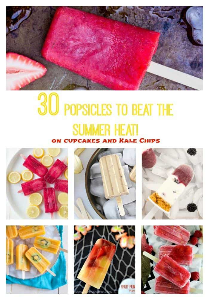 30 Popsicles to Beat the Summer Heat - make your own with the best popsicle recipes on the web. From fruit to chocolate, healthy to indulgent, there are the perfect snack or dessert on a hot summer day! | cupcakesandkalechips.com