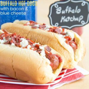 Buffalo Blue Cheese and Bacon Hot Dogs recipe-2809 title