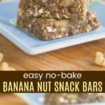 Easy No Bake Banana Nut Energy Bars Pinterest Collage