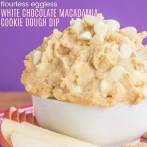 Flourless White Chocolate Macadamia Nut Cookie Dough Dip recipe-3317 title