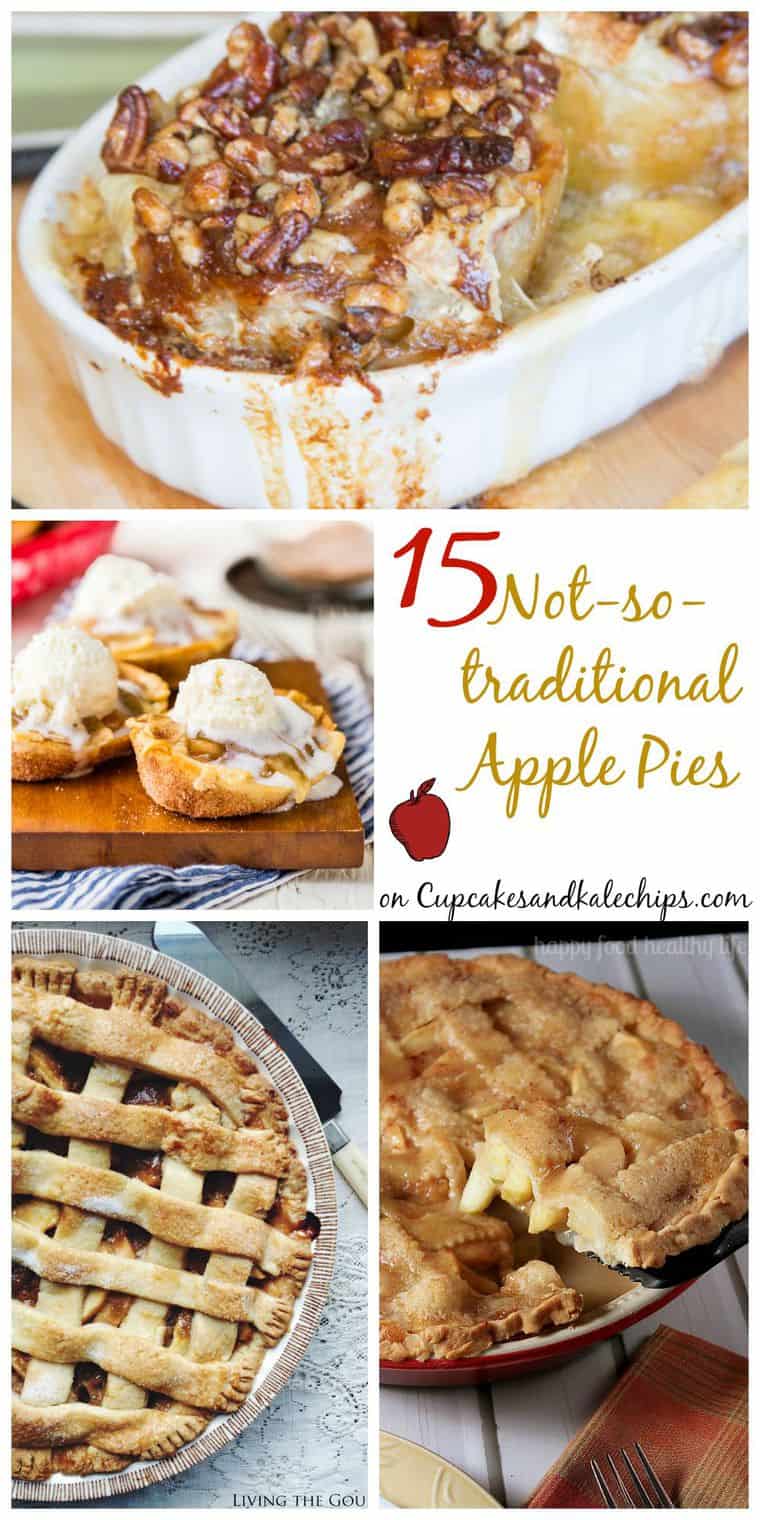 15 Not-So-Traditional Apple Pies are perfect when you need an update on the classic fall dessert recipe. | cupcakesandkalechips.com
