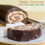 Pumpkin Cheesecake Flourless Chocolate Cake Roll - Gluten Free Chocolate Cake Roll with Pumpkin Mousse