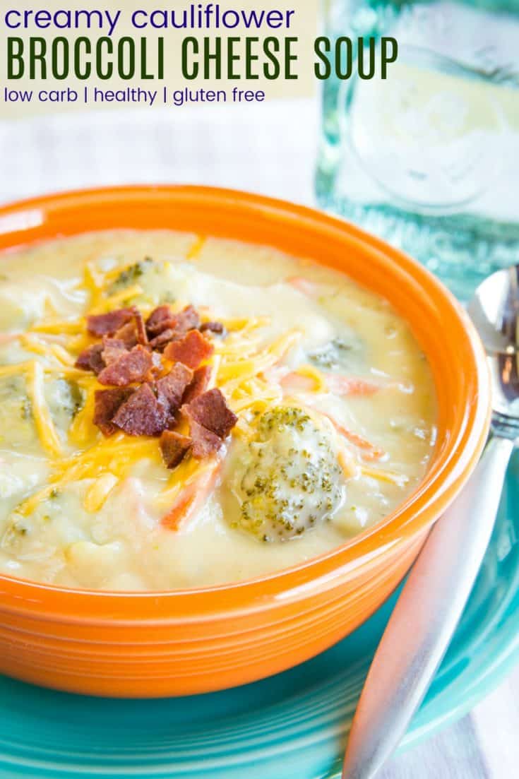 Creamy Keto Cauliflower Broccoli Cheese Soup Cupcakes & Kale Chips