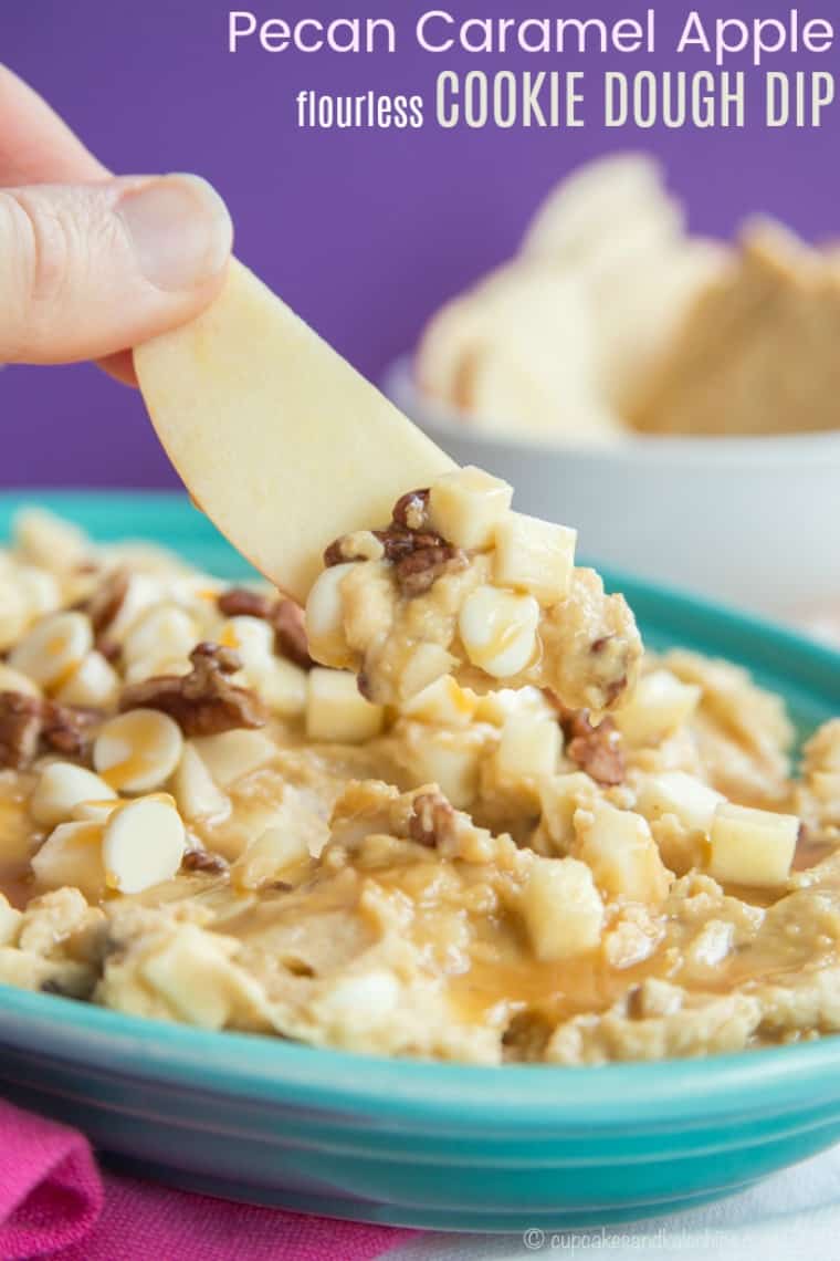 Flourless Pecan Caramel Apple Cookie Dough Dip Recipe