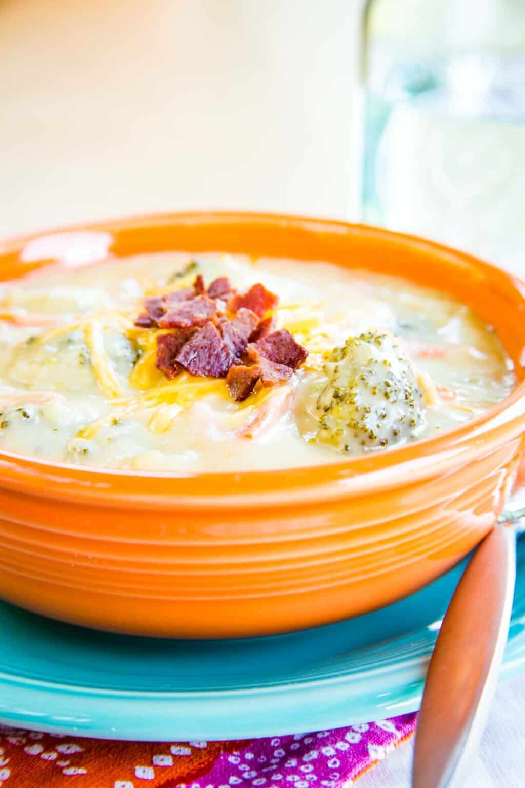 Creamy Keto Broccoli Cheese Soup Cupcakes & Kale Chips