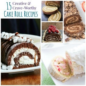 Cake Roll Recipes Collage Square