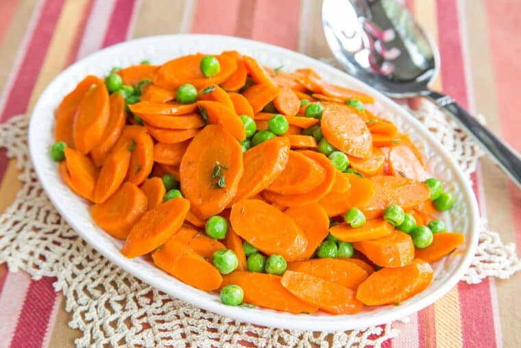 Easy Browned Butter Peas and Carrots Cupcakes & Kale Chips