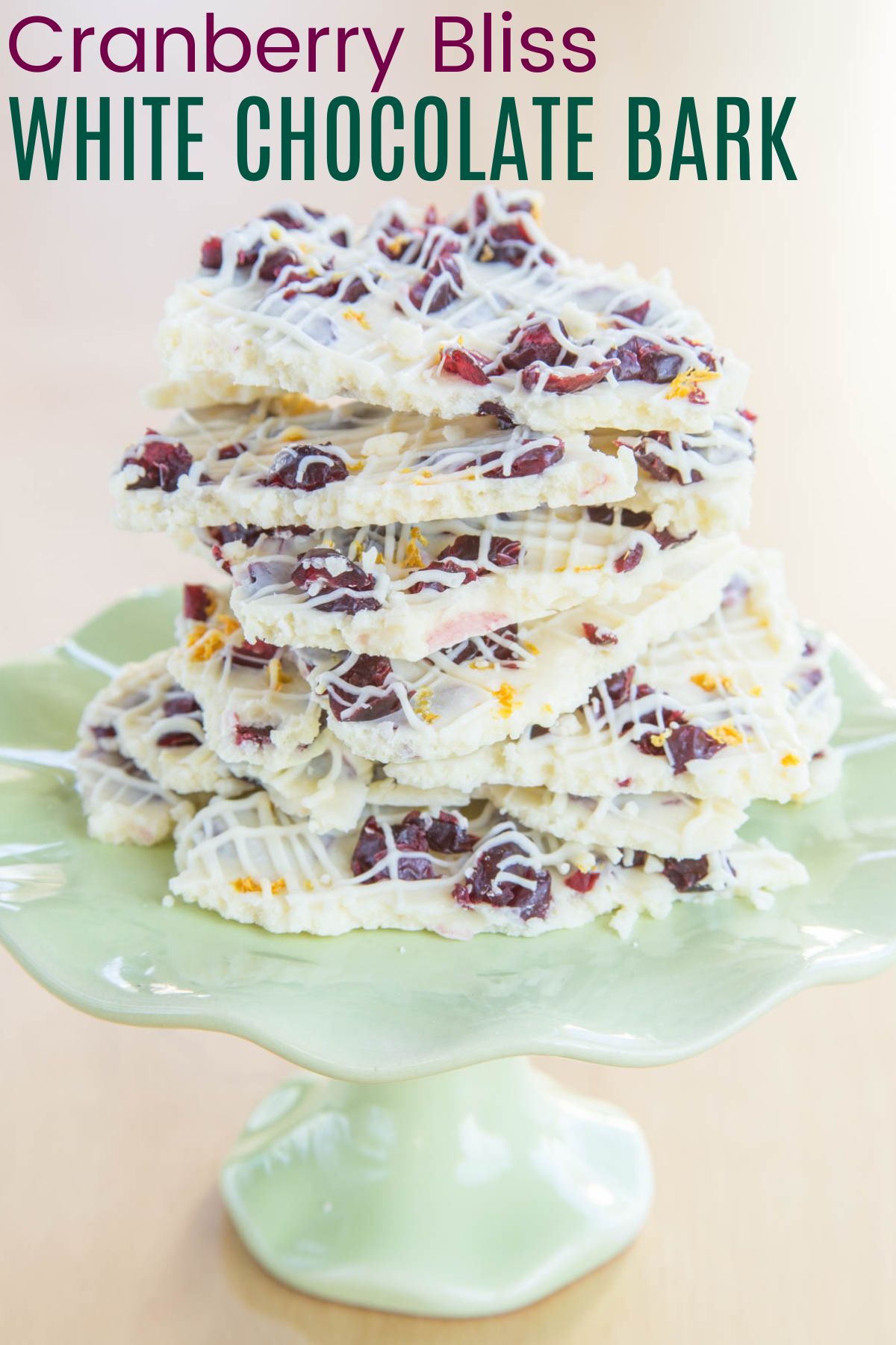 Cranberry Bliss White Chocolate Bark Cupcakes Kale Chips