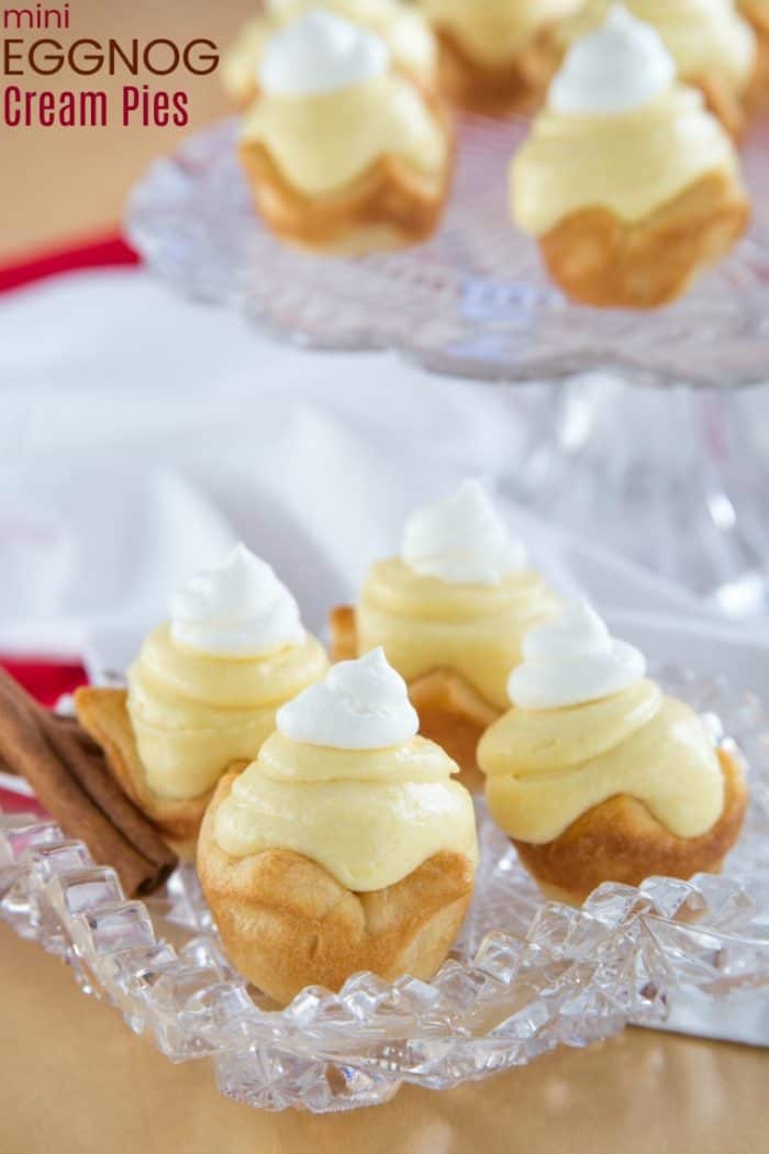 Mini Eggnog Cream Pies - Cupcakes & Kale Chips