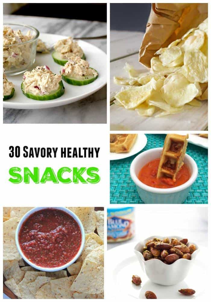 30 Savory Healthy Snacks - chips, dips, nuts, hummus, and lots more healthy snack recipes for those savory and salty cravings! | cupcakesandkalechips.com