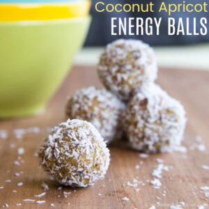 Coconut Apricot Energy Balls Recipe Featured Image