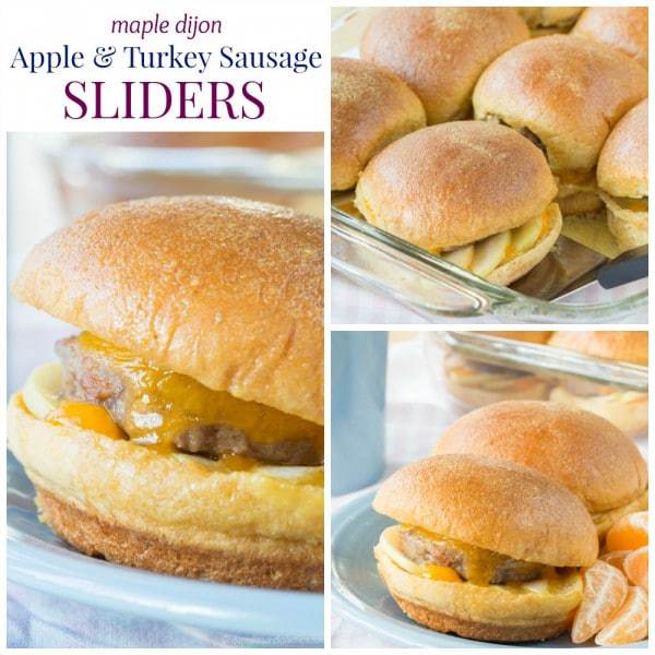 Title collage for Apple Turkey Sausage Breakfast Sliders.