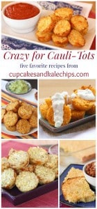 Crazy for Cauli-Tots - all of the favorite cauliflower tots recipes from cupcakesakesandkalechips.com in one place. Original tots, pizza tots, buffalo tots, Mexican tots, even tots baked into a casserole!