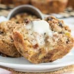 This banana chocolate chip muffin is made with brown butter and so delicious!