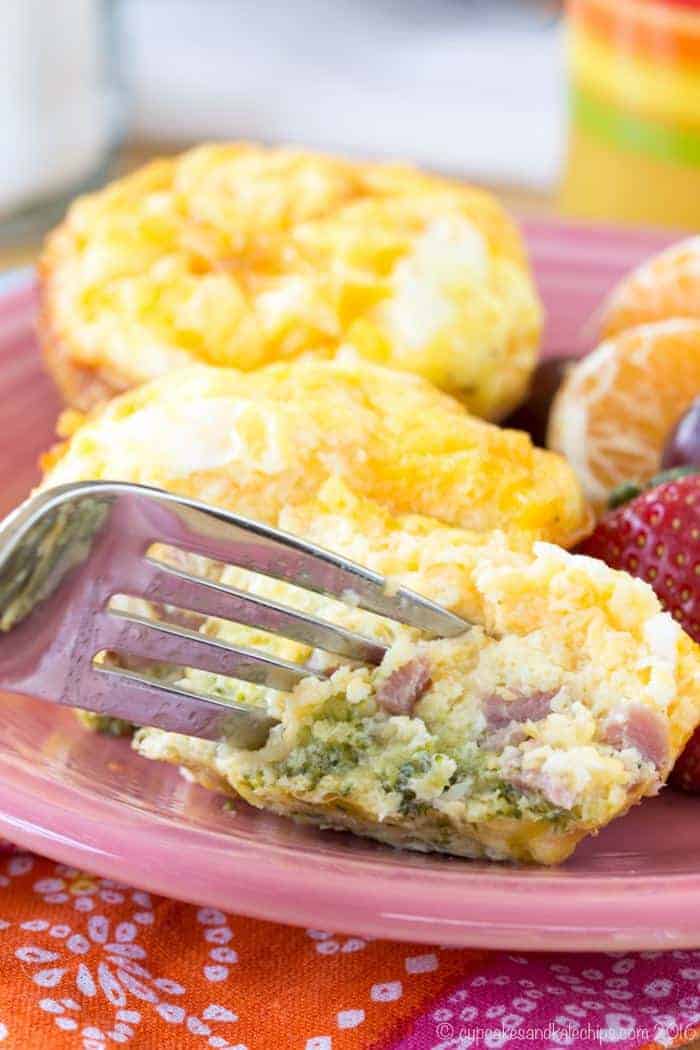 Broccoli Ham and Cheese Egg Muffin Cups recipe