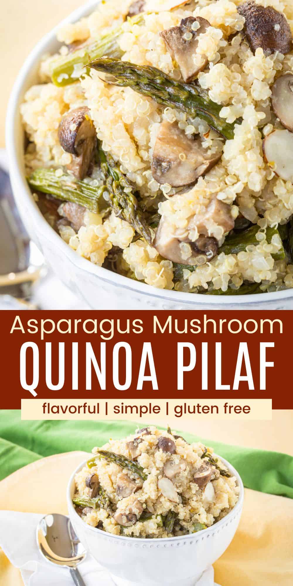 Roasted Asparagus Mushroom Quinoa Pilaf Cupcakes & Kale Chips