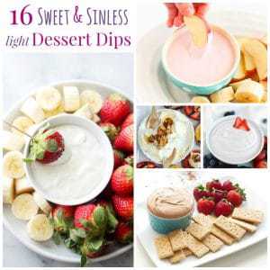 Light Dessert Dips Collage Square