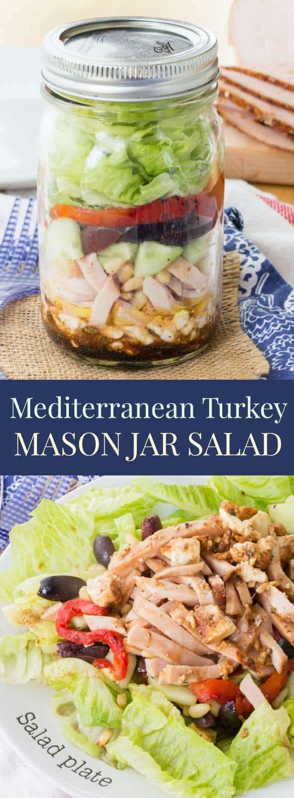 Leftover Turkey Mason Jar Salads – Great for Meal Prep!