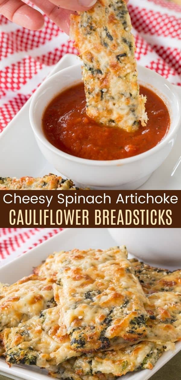 Keto SpinachArtichoke Cauliflower Breadsticks Cupcakes & Kale Chips