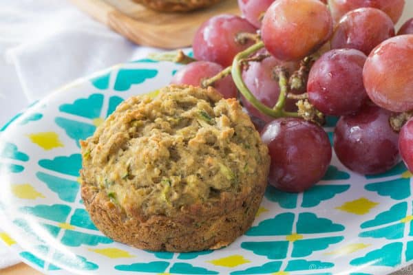 Gluten Free Banana Zucchini Muffins - a naturally sweet and healthy breakfast or snack recipe packed with fruit, veggies, and whole grains. Dairy free and vegan too! | cupcakesandkalechips.com