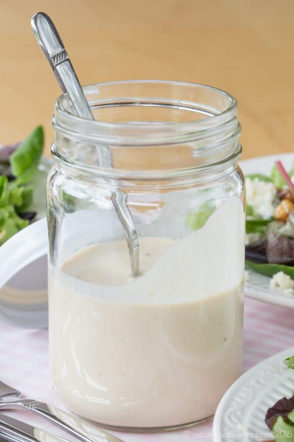 Creamy Greek Yogurt Sherry Wine Vinaigrette Salad Dressing - easy healthy recipe