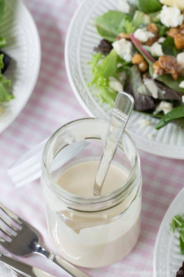 Creamy Greek Yogurt Sherry Wine Vinaigrette Salad Dressing - easy healthy recipe