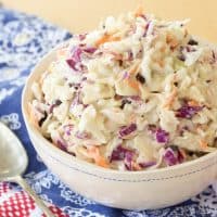 healthy coleslaw in a bowl