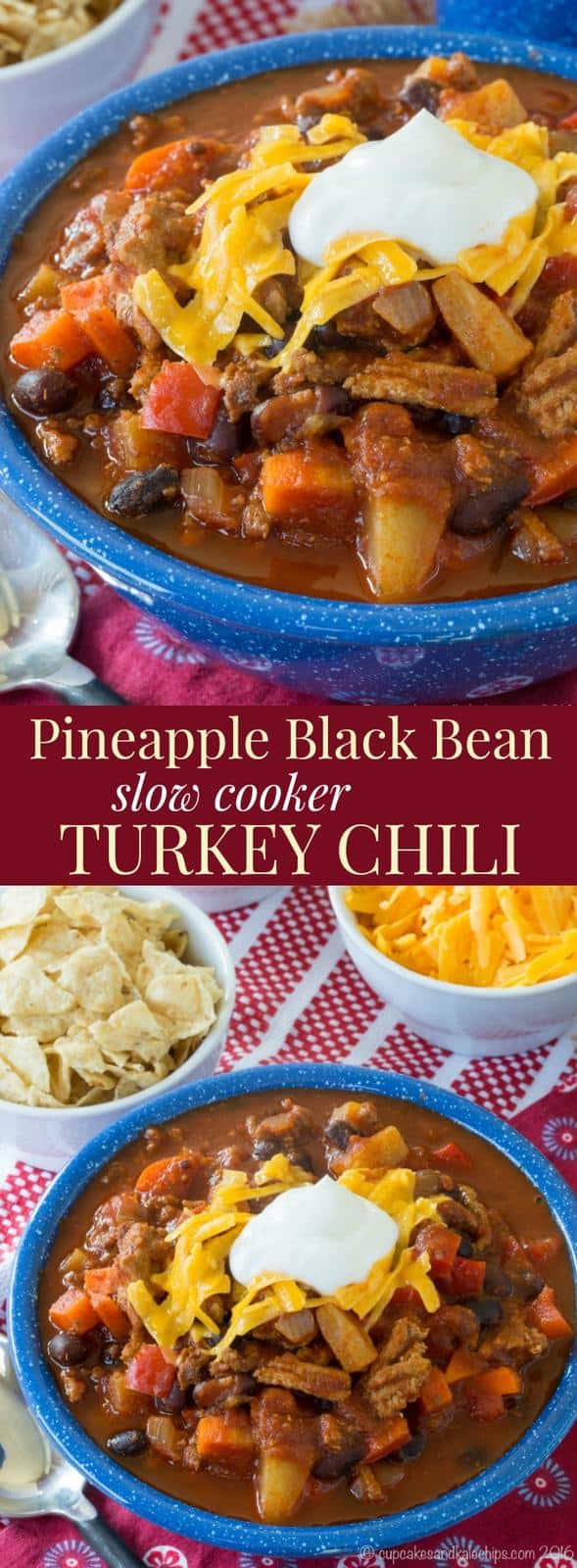 Pineapple Black Bean Slow Cooker Turkey Chili - Cupcakes ... - 589 x 1600 jpeg 109kB