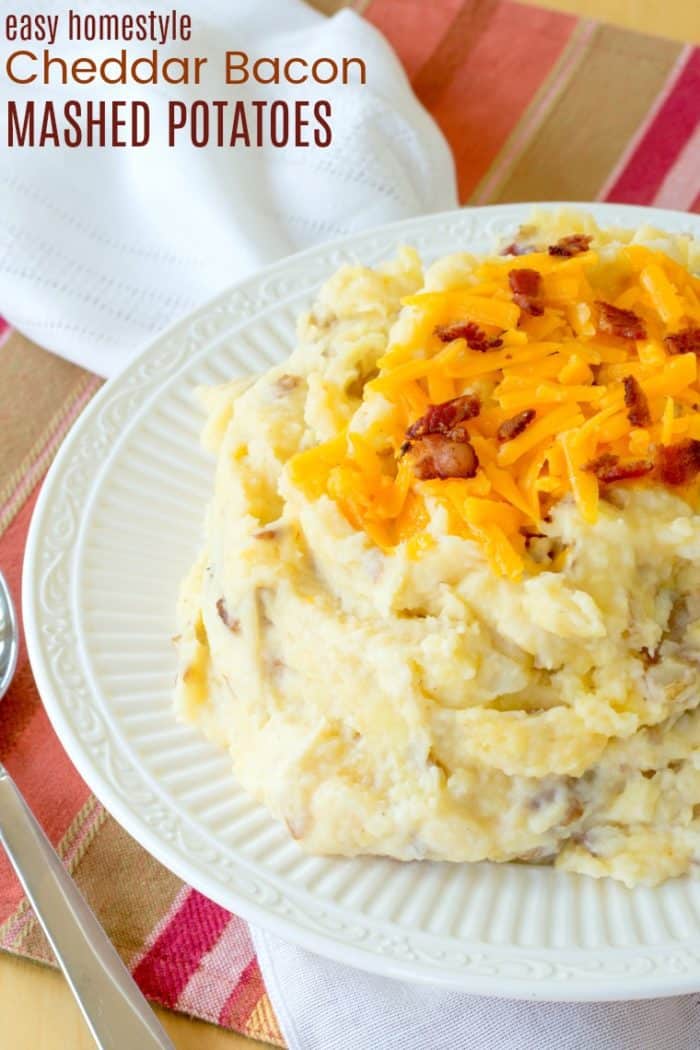 Cheesy Mashed Potatoes with Bacon - Cupcakes & Kale Chips