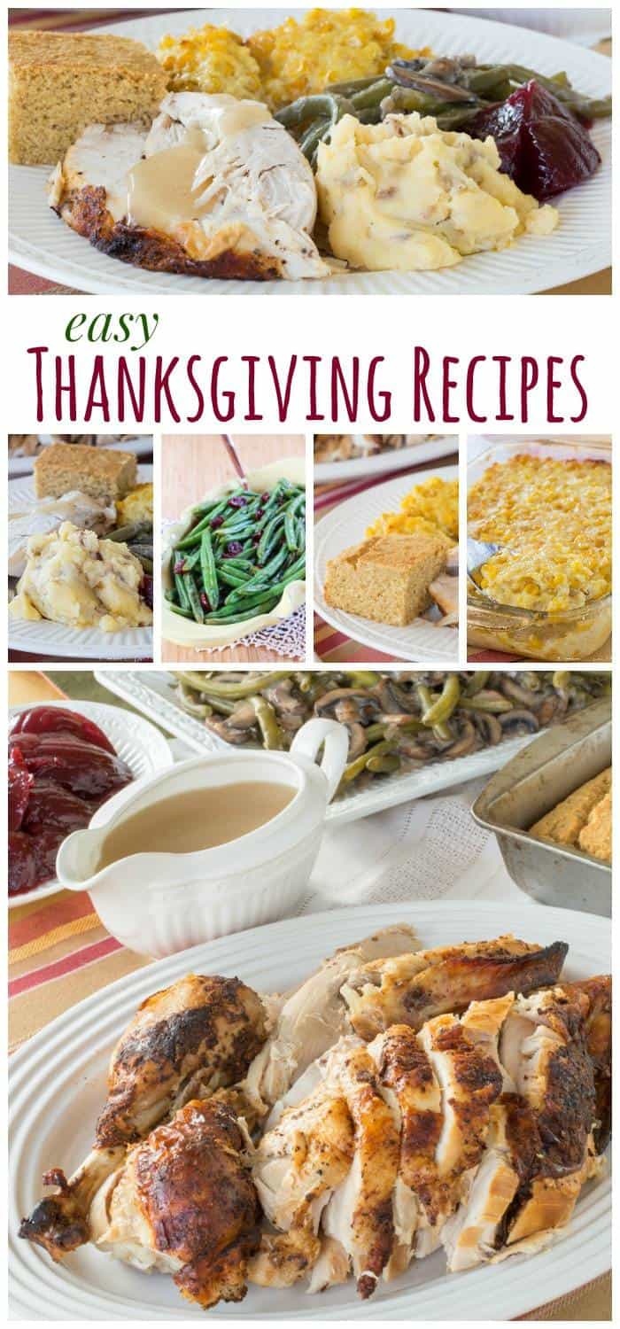 Easy Thanksgiving Recipes - a turkey dinner menu to make your holiday a breeze. Gluten free too!