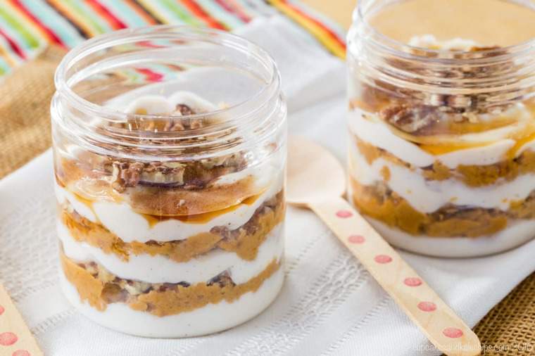 Pumpkin Pie Parfaits in small jars