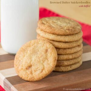 Browned Butter Snickerdoodles with Toffee Christmas Cookie Recipe