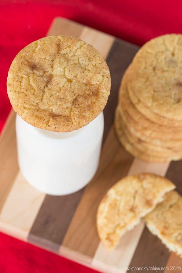 Brown Butter Snickerdoodles with Toffee - Christmas cookie recipe to leave cookies for Santa