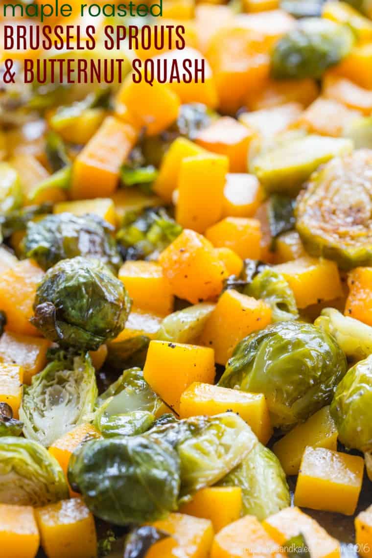 Maple Roasted Brussels Sprouts and Butternut Squash Recipe