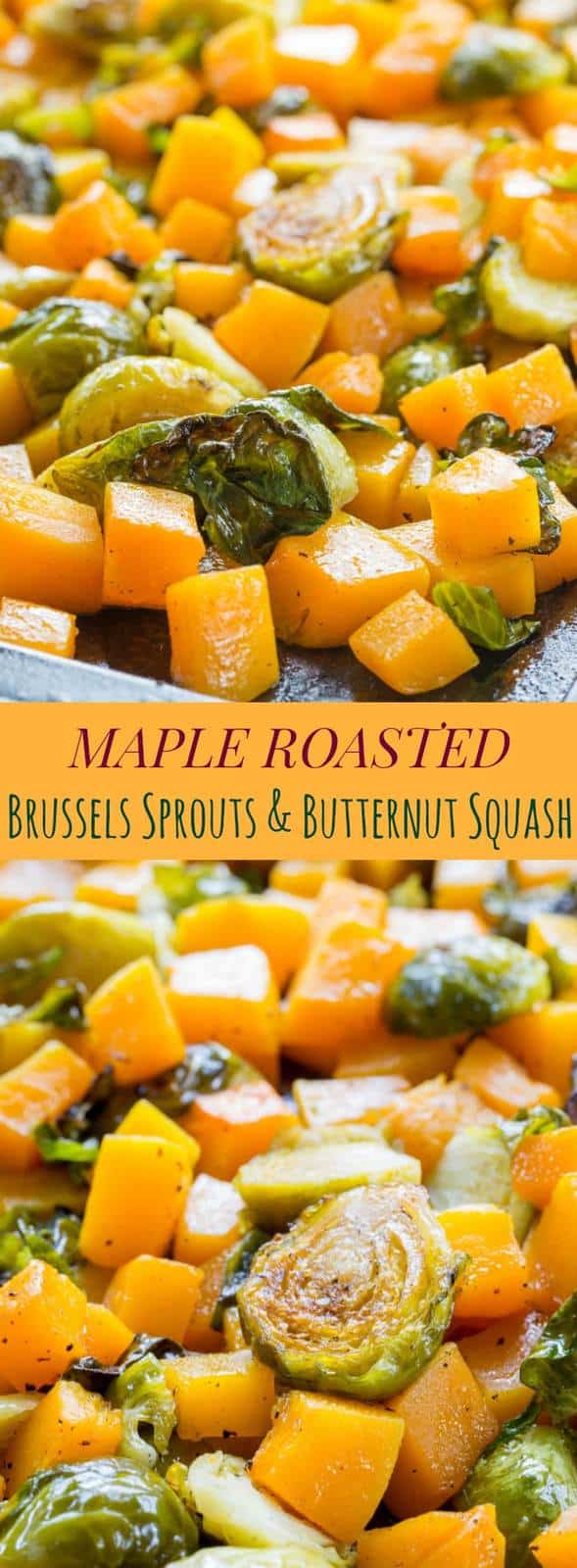 Maple Roasted Brussels Sprouts and Butternut Squash - Cupcakes & Kale Chips