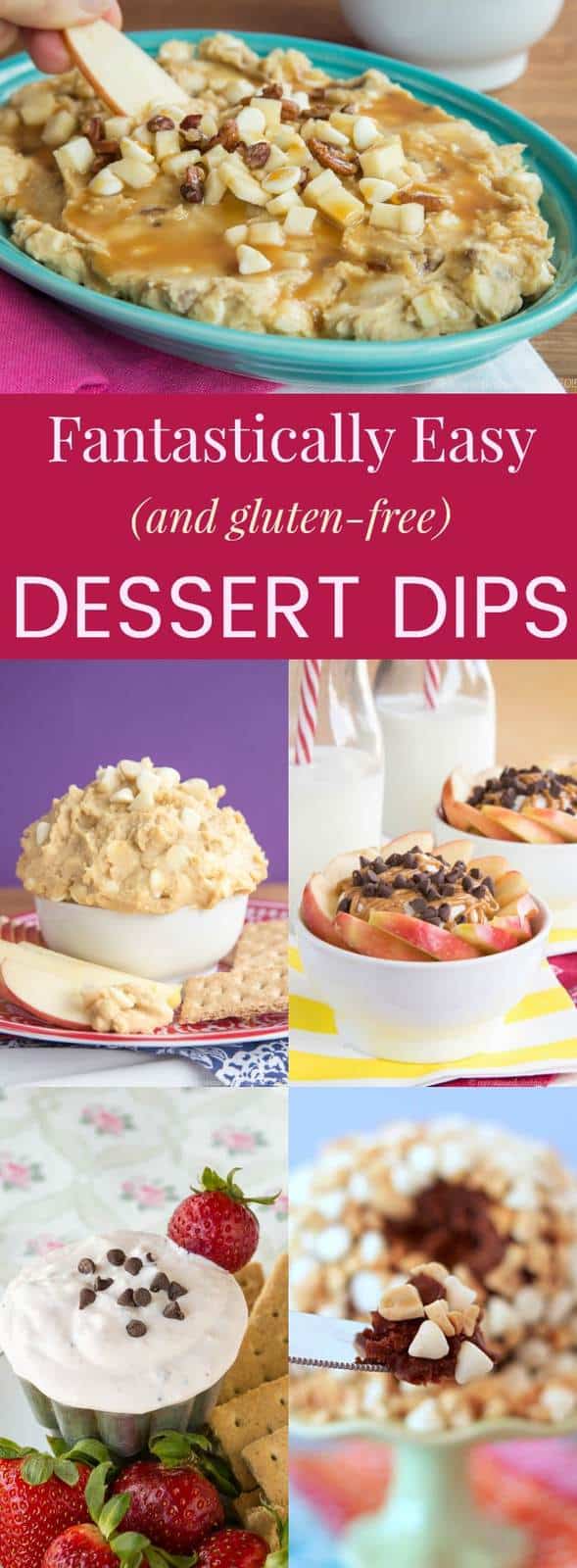 Fantastically Easy Dessert Dips - these dip recipes are a fast way to enjoy a sweet treat that's no-bake, naturally gluten free (some are even vegan), and most are better for you because they are made with healthy ingredients.