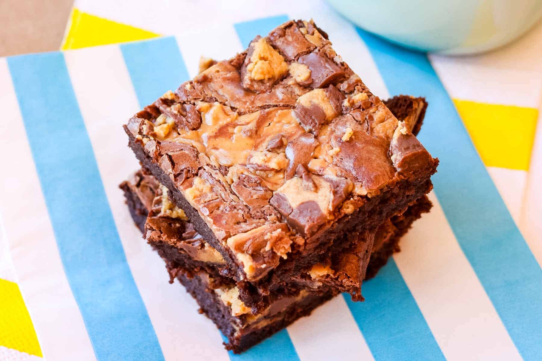 Reese's Peanut Butter Cup Brownies - The Baking ChocolaTess