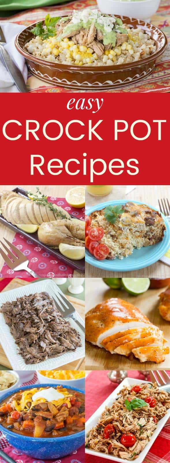 Each Crock Pot Recipes - these slow cooker recipes are perfect for busy days especially during back-to-school season. Breakfast, dinner, and dessert ideas!