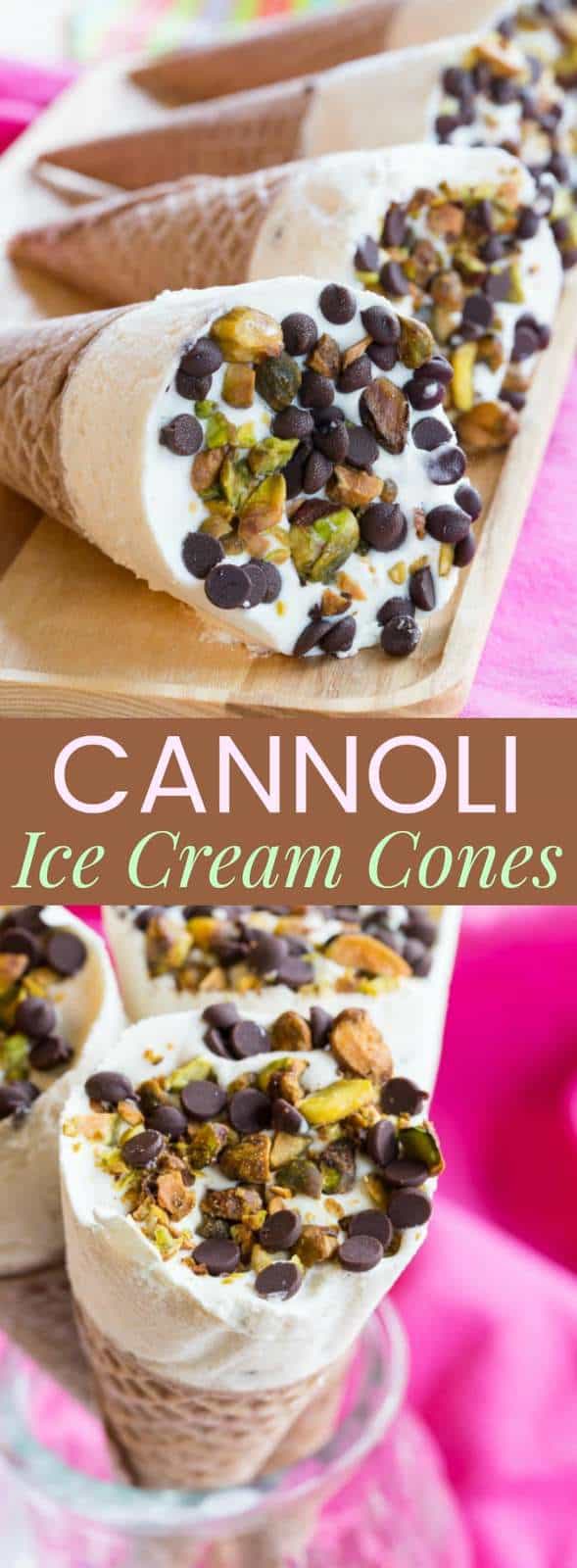 Cannoli Ice Cream Cones - Cupcakes & Kale Chips