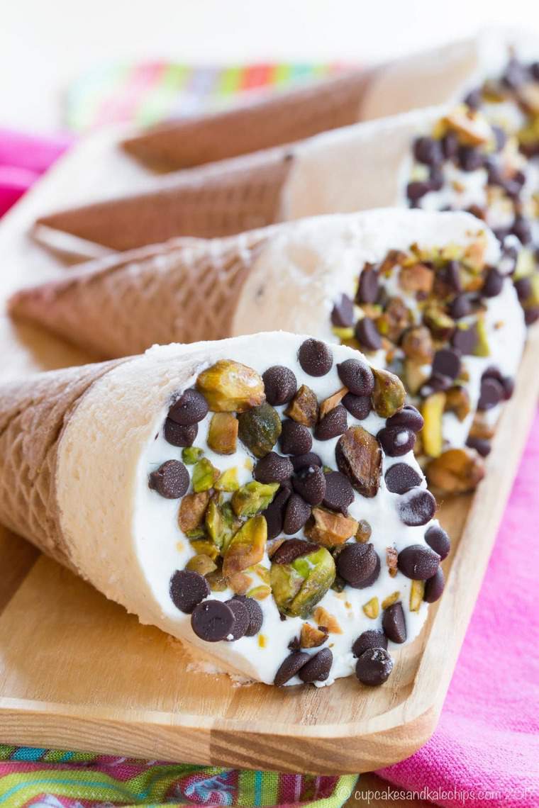 Cannoli Ice Cream Cones - Cupcakes & Kale Chips