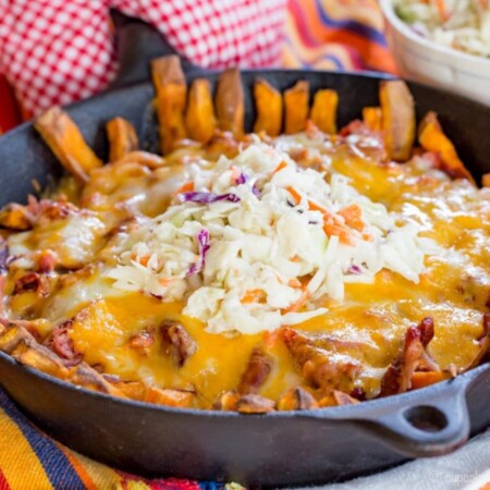 Pulled Pork Loaded Sweet Potato Fries