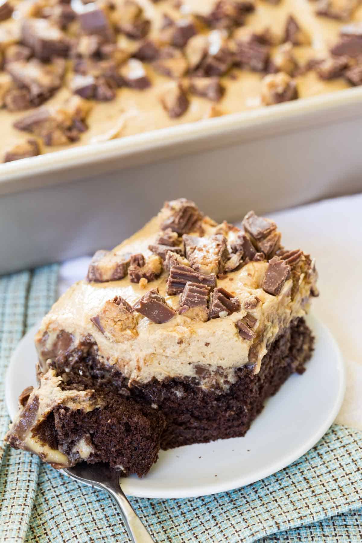 Ultimate Reeses Poke Cake Cupcakes and Kale Chips image