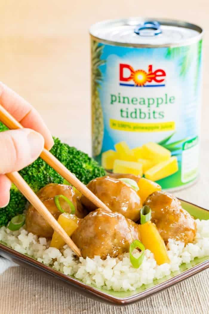 Dole Pineapple Turkey Teriyaki Meatballs Recipe