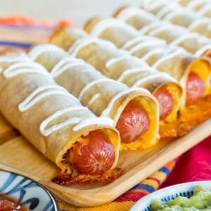 Cheesy Hot Dog Baked Taquitos Recipe