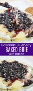 Balsamic Blueberry Baked Brie with Bacon - Cupcakes & Kale Chips