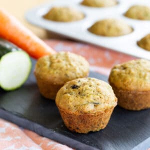 Gluten Free Carrot Zucchini Mini Muffins