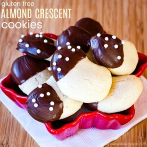 Gluten Free Almond Crescent Cookies