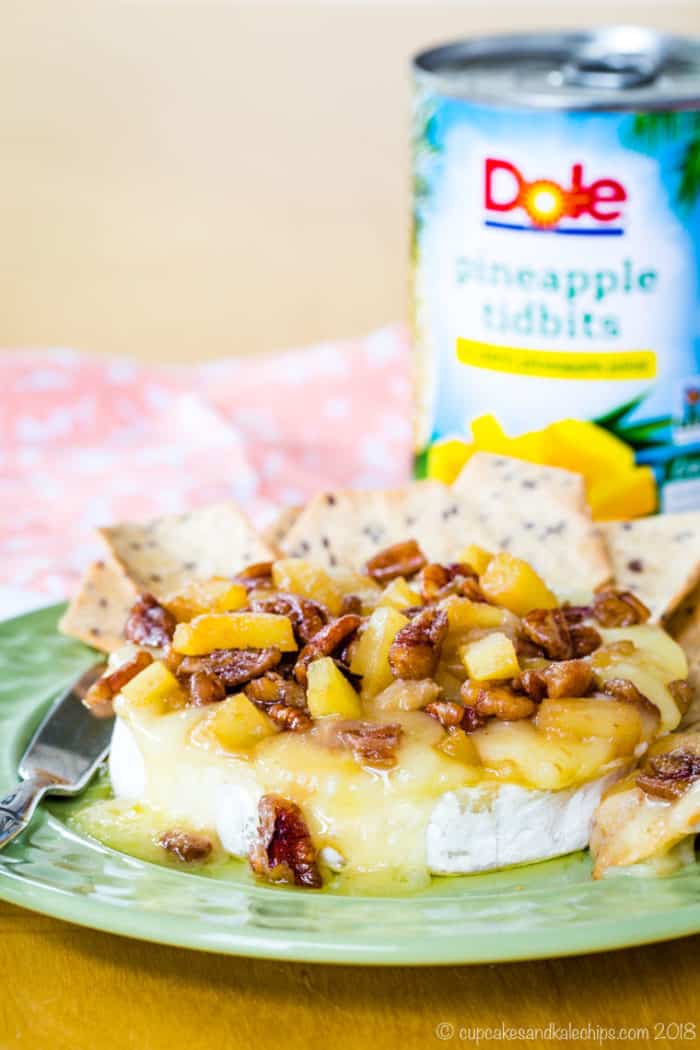 Pineapple Pecan Baked Brie Recipe for Dole Pineapple Tidbits